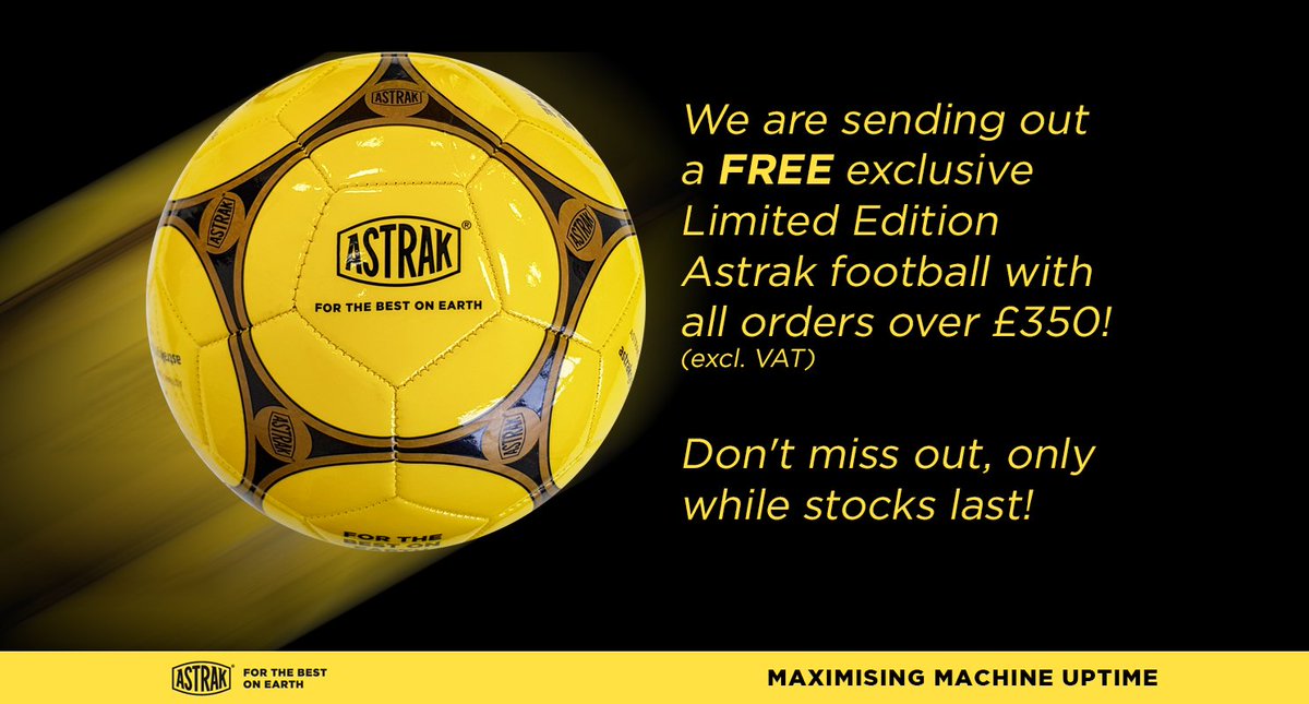 To celebrate an amazing summer of football, we are sending out a limited edition Astrak ball to all customers who spend over £350, but hurry... only while stocks last!