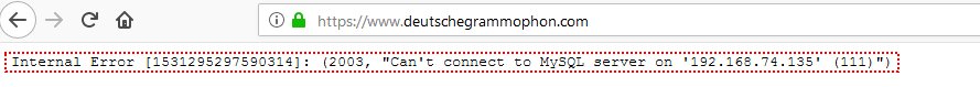 rmaziere_85's tweet image. Noooo !
&quot;Can&apos;t connect to MySQL server&quot; #noDB #mysqlIsDead #bug
