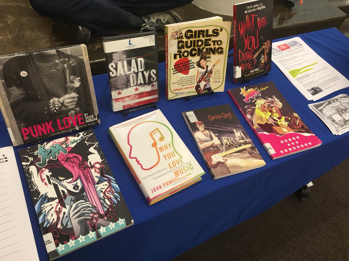 dcpl's tweet photo. Come by Woodridge library for a #dcpunkarchive show at 6:30pm - The roof is closed because it’s pouring but #parksnakes + #toothchoir will play in the meeting room! https://t.co/1oYUdd0Yzr