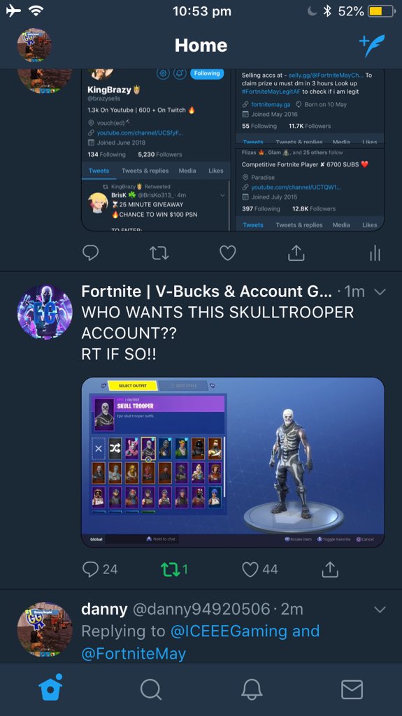 Fortnite V Bucks Account Giveaways On Twitter Who Wants This - 1 reply 1 retweet 4 likes