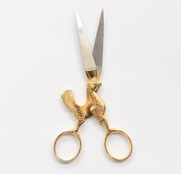 Birds of a feather craft together! These ornate scissors have fine engraved detail on the handle and sharp blades for precision cutting. colossalshop.com/products/roost…