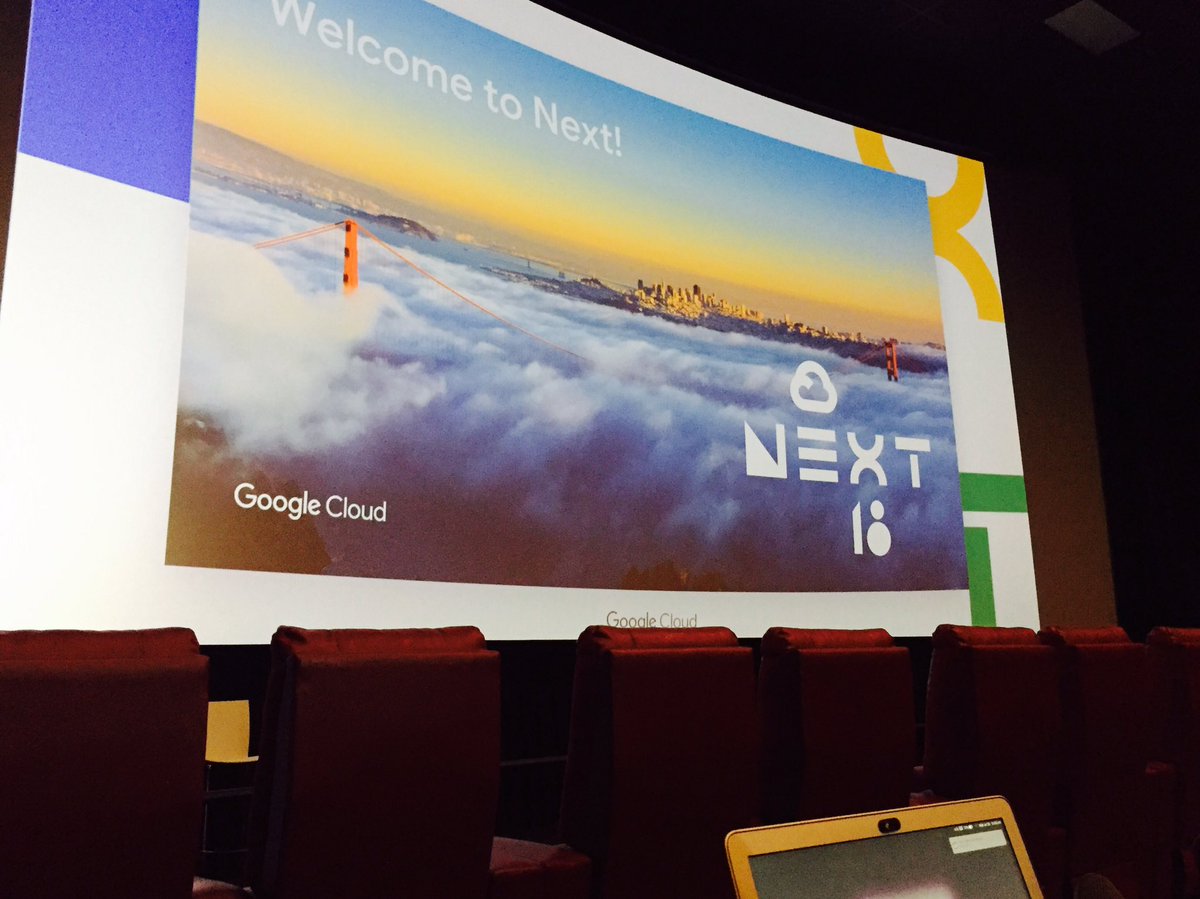 zhenzhen_you's tweet photo. Hearing a talk at movie theater! #GoogleNext18 @AMCTheatres #MetreonSF https://t.co/0rqnNc55VK