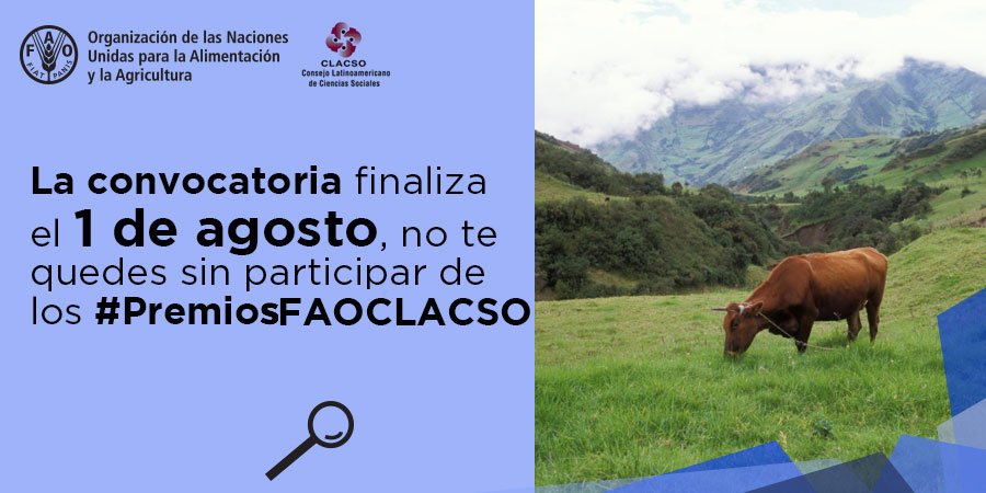 RT FAOArgentina '#PremiosFAOCLACSO para investigadores que innovan en Seguridad Alimentaria y Nutricional, busca reconocer y visibilizar iniciativas académicas, difundiendo su trabajo para promover la acción pública integrada entre diversos actores. … '