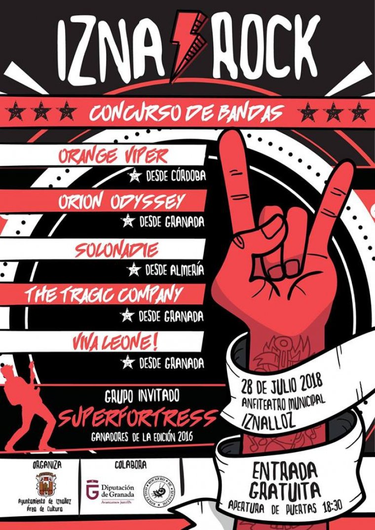 Sábado 28 #Iznarock Concurso de Bandas (Anfiteatro Municipal de #Iznalloz)

En esta nueva edición contaremos con:
ORANGE VIPER
<a href="/OrionOdysseyGR/">Orion Odyssey</a>
<a href="/Solonadieband/">Solonadie</a>
<a href="/TragicCompany/">The Tragic Company</a> 

Y los ganadores de la edición 2016 como grupo invitado:
<a href="/Superfortress43/">Superfortress</a> 

➡ quehagogranada.blogspot.com/2018/07/iznaro…