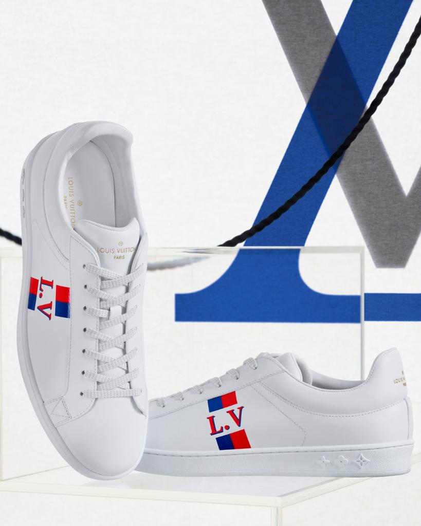 Louis Vuitton on X: Perfectly finished with graphic stripes and LV  initials, the Luxembourg sneaker from the #LVMenFW18 Collection draws on @ LouisVuitton's rich tradition of personalization. Go to    / X