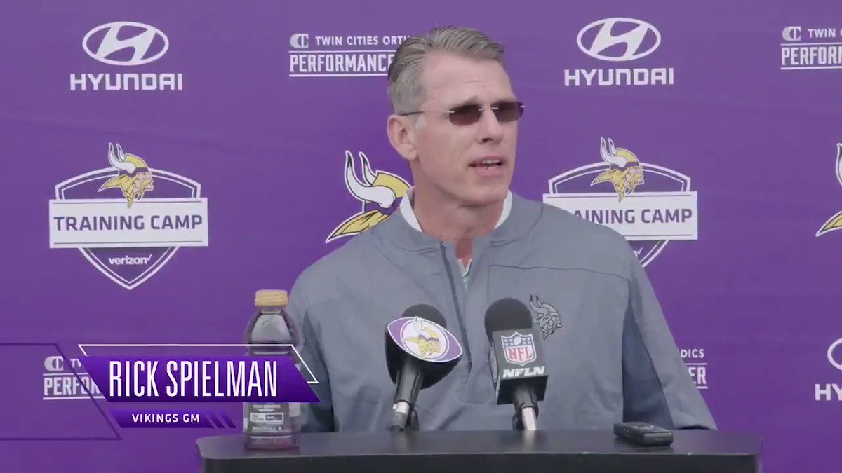 GM Rick Spielman addressed the media earlier today about the tough week it has been for the #Vikings family. https://t.co/Apuxv4nz1N