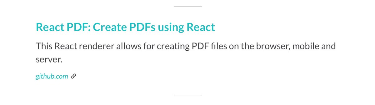 diegomura's tweet image. Thanks @fullstackreact for including #reactpdf in this week's newsletter!