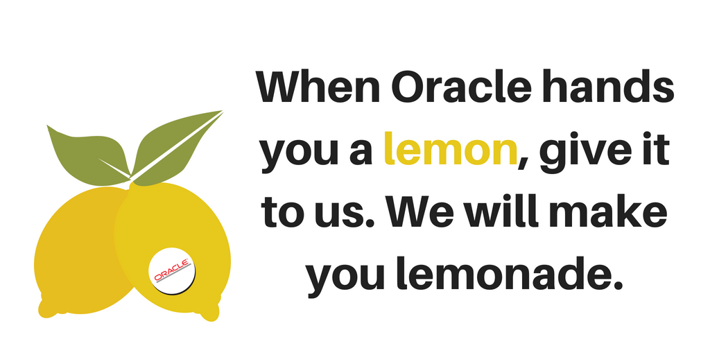 LicenseFortress's tweet photo. If Oracle sours your day with an audit, LicenseFortress can still sweeten your outcome. We've eliminated compliance issues and negotiated terms directly with Oracle to save our customers money. #LemonsIntoLemonade #OracleLicensing #LicenseManagement #OracleAudit https://t.co/iKreya4Ulm