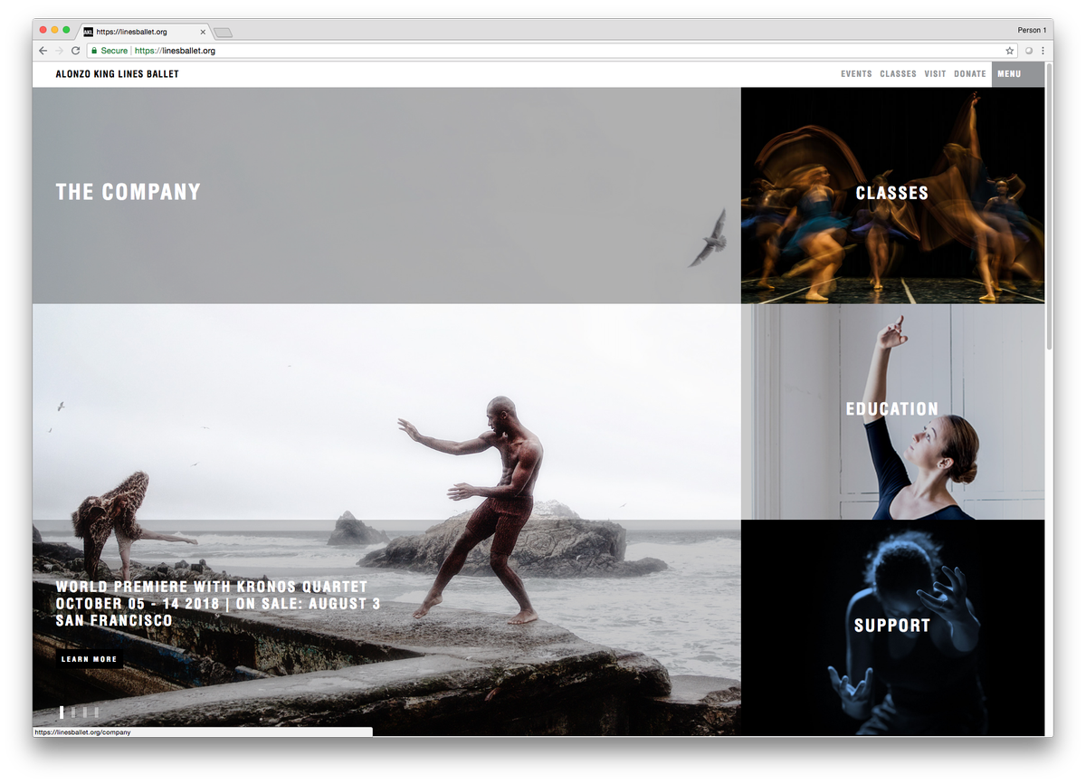 bricksf's tweet image. First Edition of our new site for Alonzo King Lines Ballet is live! linesballet.org