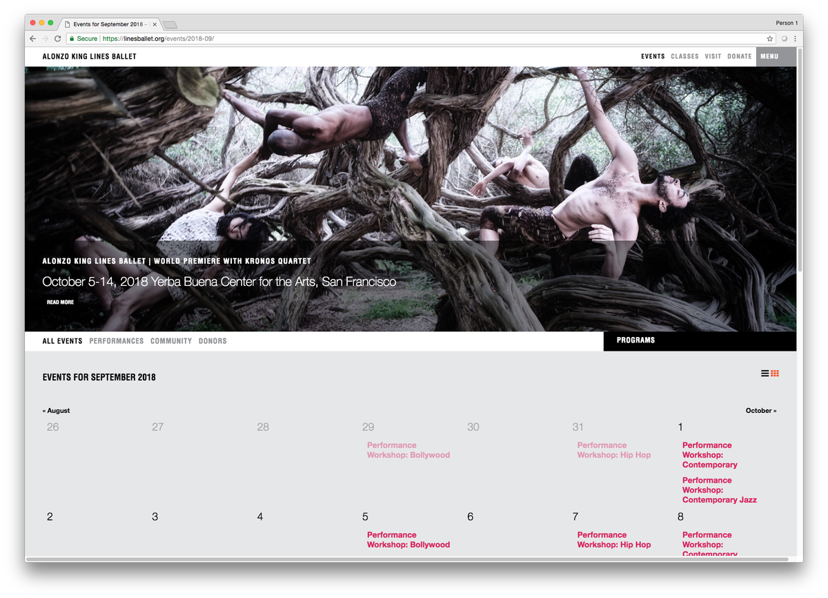 bricksf's tweet image. First Edition of our new site for Alonzo King Lines Ballet is live! linesballet.org