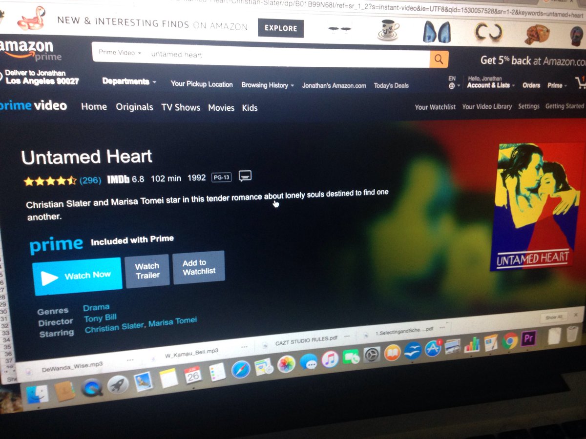 jjgittes9's tweet photo. WHAT WERE WATCHING - All this talk about #ChristianSlater in the last couple episodes has gotten me nostalgic for this other hidden gem. #TNNCS #UntamedHeart https://t.co/m1rUvOAgVR