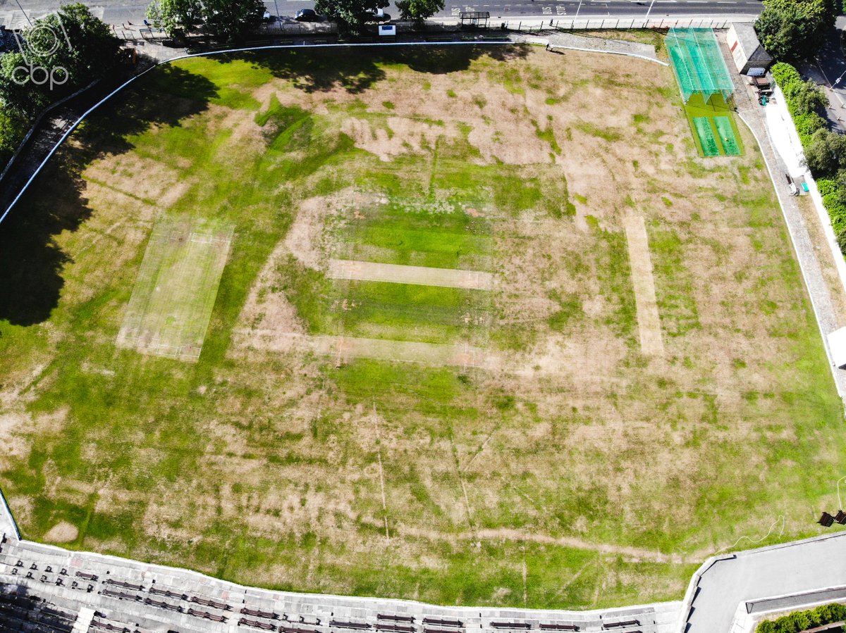 Hidden drains appear due to dry weather. <a href="/RawtenstallCC/">Rawtenstall CC</a> #Rossendale #dronephotography #Rawtenstall #Lancsleague