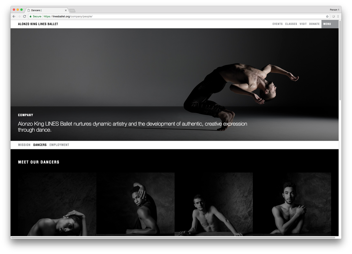 bricksf's tweet image. First Edition of our new site for Alonzo King Lines Ballet is live! linesballet.org