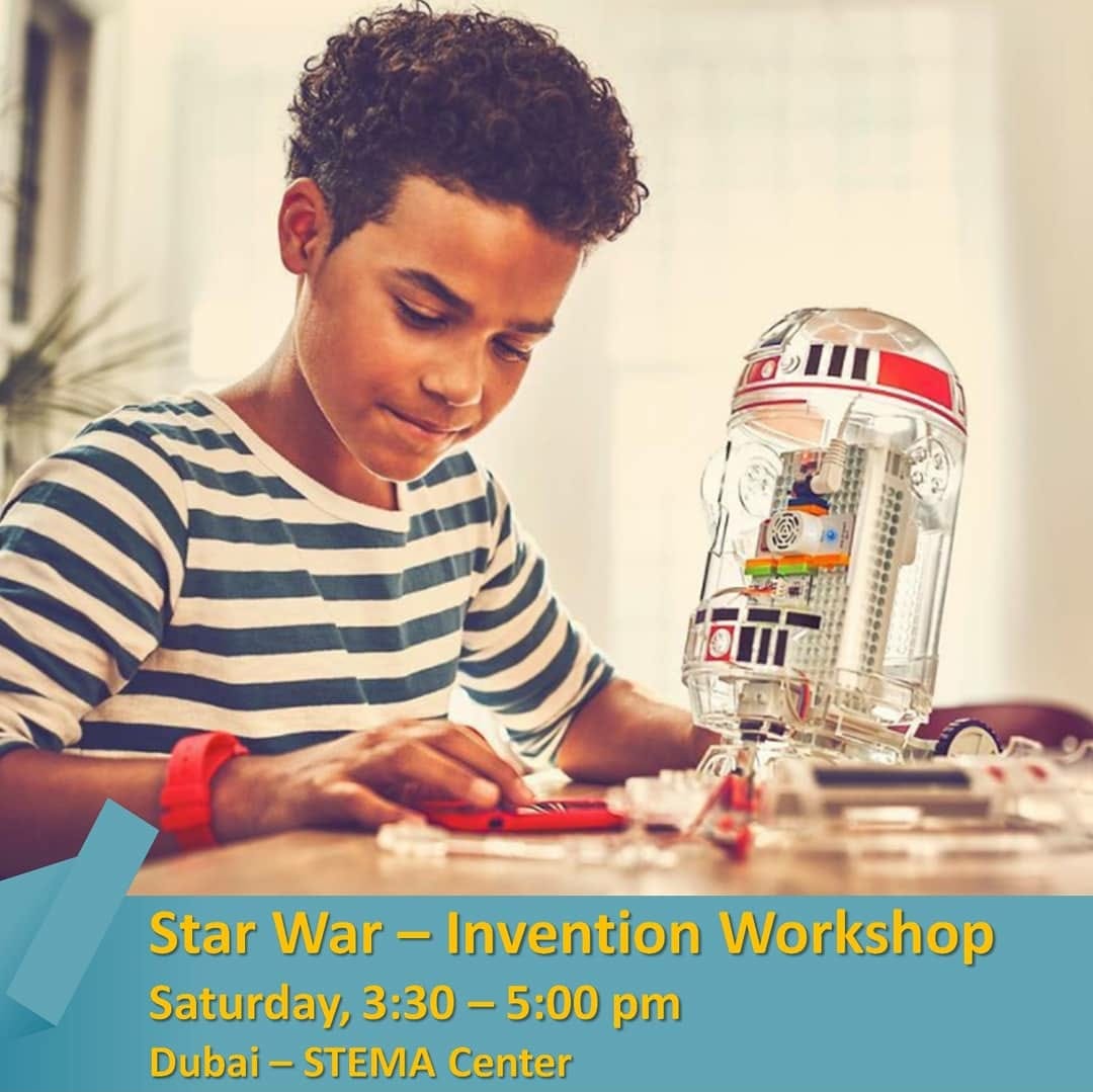 Join our workshops every Saturday in STEMA center #Dubai and enjoy fun learning experience in: Robotics, Drones, Mobile Apps, Electronics, 3D Printing and much more!
Visit our website for booking or call 042868611 stema-center.com/workshops 
#workshop #Robots #fun #children #MyDubai