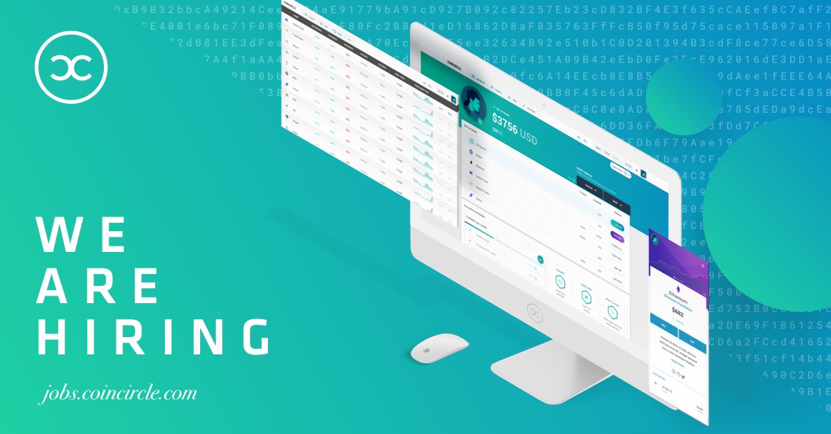 <a href="/CoinCircle/">CoinCircle</a> is hiring, come join our rapidly growing team. If you have what it takes to help us build the decentralized future, apply now at jobs.coincircle.com!