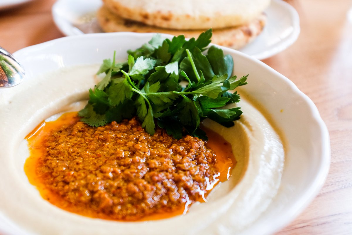 Some of the smoothest hummus in America, topped with duck ’nduja, is being served at <a href="/BavelDTLA/">Bavel DTLA</a> bit.ly/2LA0dd8