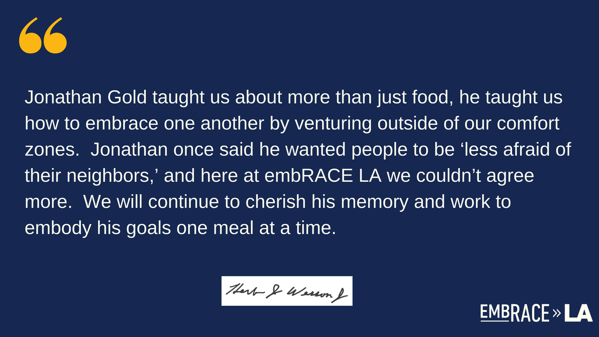 embracela's tweet photo. Jonathan Gold's work will continue to inspire us to explore Los Angeles, and to embrace the vibrant diversity that defines it. https://t.co/t2fqPPMhhH