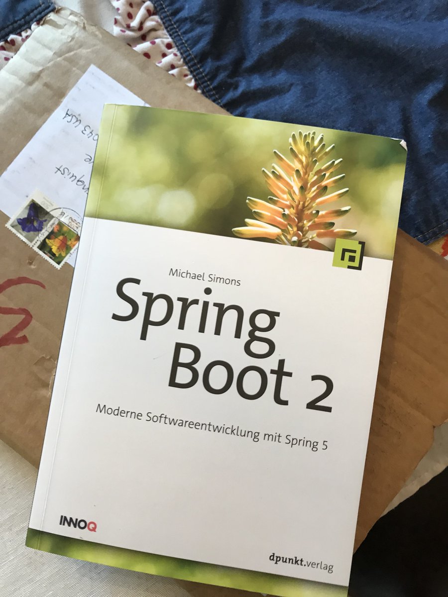 gregturn's tweet image. Look what came in the mail today! Thanks @rotnroll666.
@springbootbuch