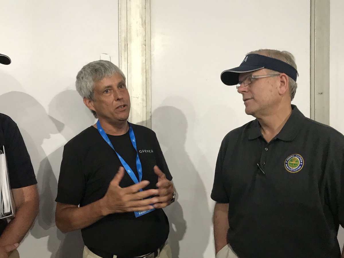FAANews's tweet image. Acting #FAA Administrator Dan Elwell checked out the @openeraero BlackFly VTOL ultralight which has an all electric propulsion system. #OSH18 #FlySafe