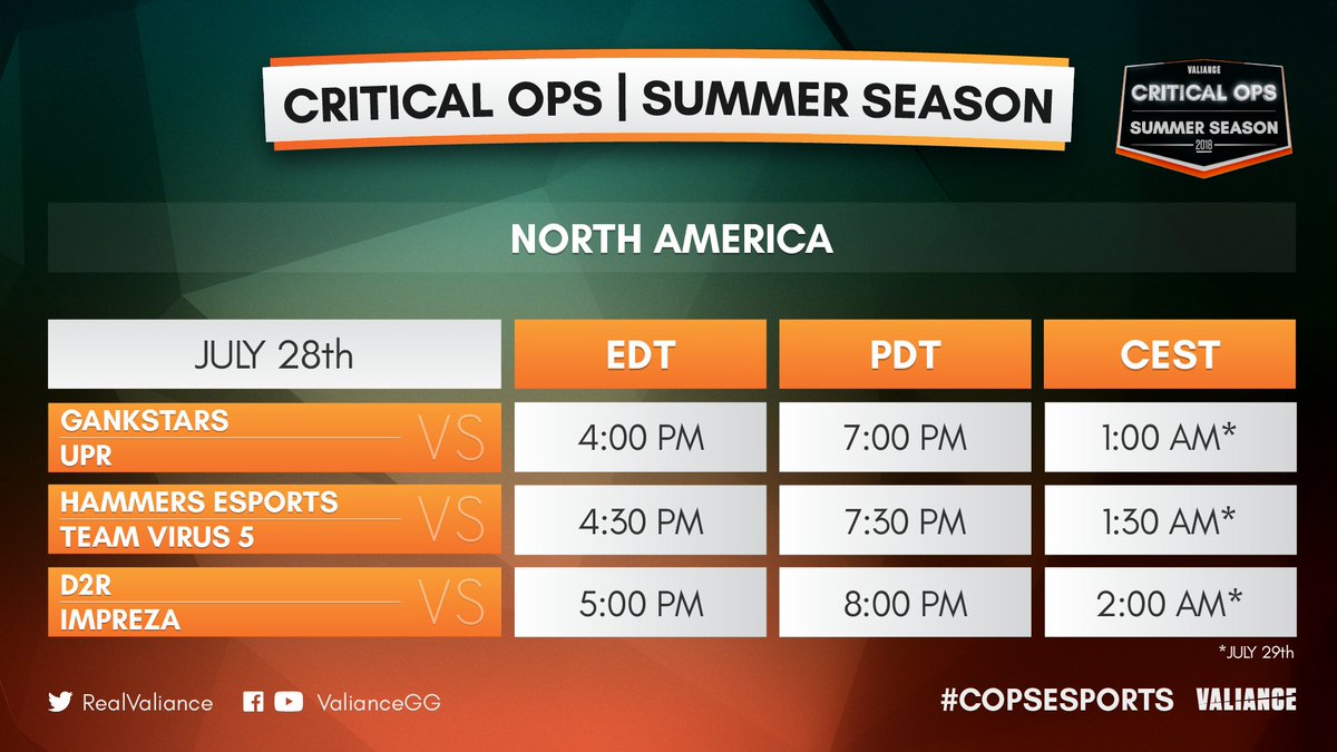 gocr4zy's tweet photo. All the NA @CriticalOpsGame action starts this Sat., July 28th at 4PM ET!  
Which matchup are you most excited for? #COPESPORTS

📺Watch on our YouTube: ValianceGG

@gankstars @UPR_iOS @HammersEsports @Virus5Cops @D2REsports @ImprezaHQ https://t.co/YiyslakCuG