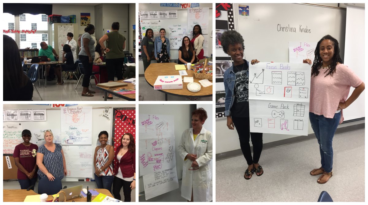 explore_k12's tweet photo. Professional Development Managers Angela Romano and Joanne Sterling are working with teachers at Sea Castle Elementary to infuse Literacy and K-5 Science instruction #BrowardK5Scienc #bcpselementary #edtech #edchat #BlendedLearning https://t.co/D001vKMke1