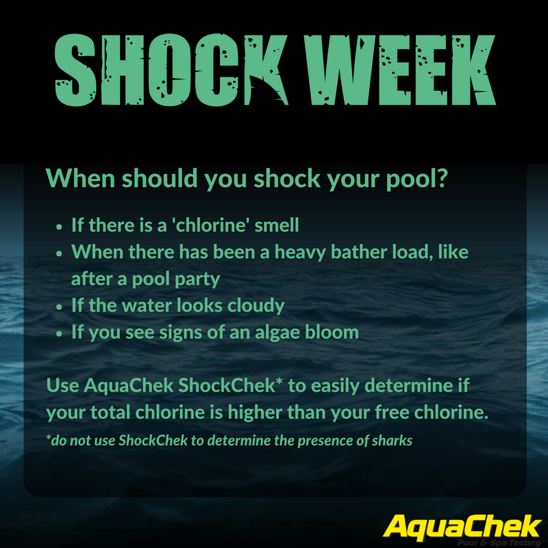 Still #ShockWeek here!

After binging on #SharkWeek, you may want to check whether your pool needs a shock or not to make sure there aren’t any unwanted guests lurking around in the water. 😋🦈