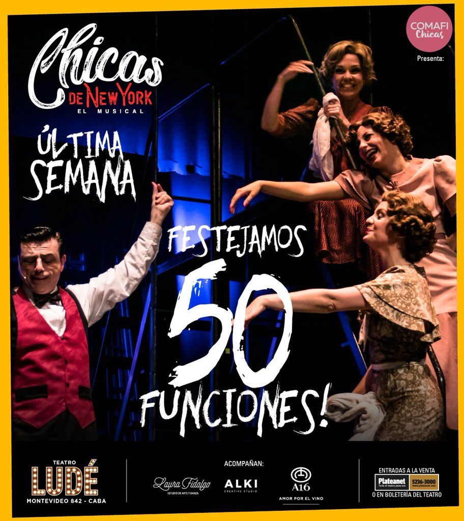 Veni a las ultimas 3 funciones de #chicasdenewyork al <a href="/LudeTeatro/">Teatro LUDÉ</a> Viernes Sábado y Domingo #argentina #teatro #musicales