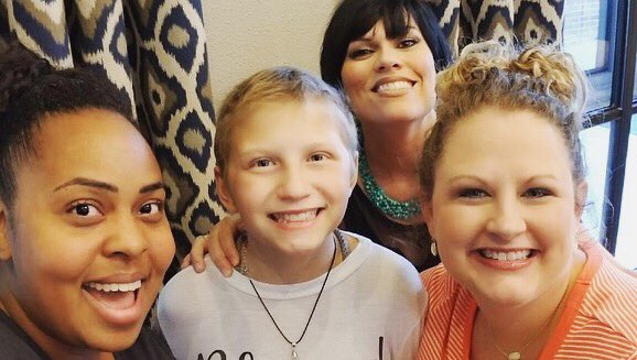 NGENradio's tweet photo. This is Kaylyn. She was diagnosed with leukemia this past December. A few days ago, Ayana and Rachelle (from the @KSBJ Morning Show) were able to celebrate with her that she is CANCER-FREE!! Pray for Kaylyn has she continues to recover and prepare for her transplant. #KayStrong https://t.co/ZHFiCHzhwJ