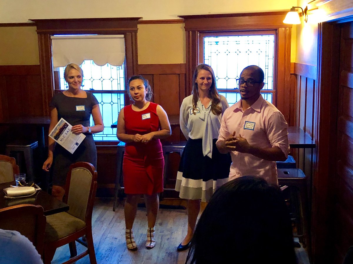 NLCSac's tweet photo. Thanks to all who came out to our Recruitment Kick-Off Happy Hour last night! We enjoyed connecting with everyone and seeing new faces. Stay tuned for future recruitment events that will take place in August!
To apply to be a 2019 #NLCFellow, visit: https://t.co/BPIkVMq7Hi https://t.co/Zpzd3seklW