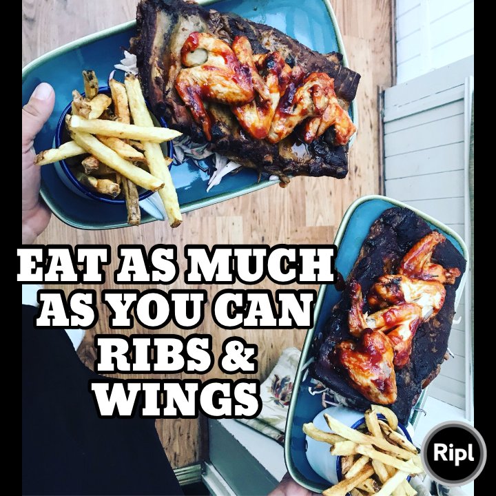 Eat as much as you like Ribs &amp; Wings this this Saturday night at The Garibaldi! #ribs #ribsandwings #bourneend #thegaribaldi #saterdaynight #supportlocal #ribs #wings via ripl.com