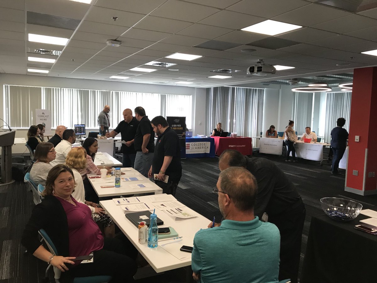 SKindlan's tweet photo. Great Career Fair today in Chelmsford for #comcastcareerweek #mycareer #experience #exposure #education #environment #comcastic. Create The Future With Us! https://t.co/0svgmrIfEo