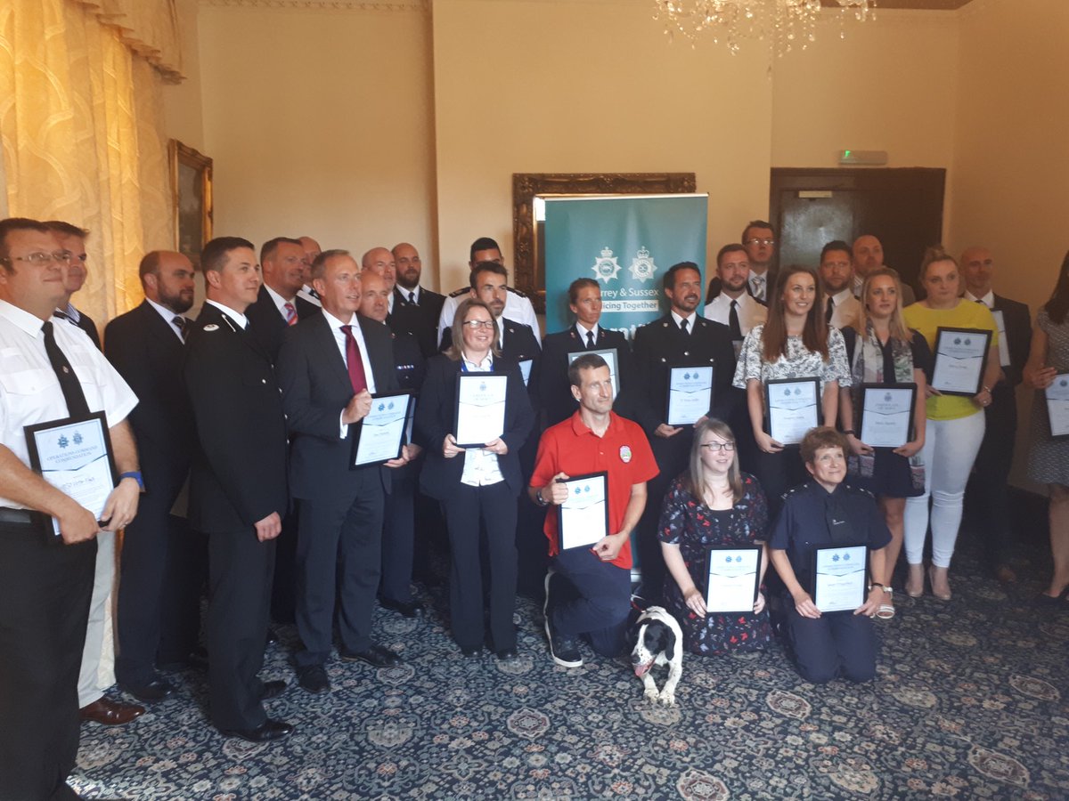 ACCSteveBarry's tweet photo. Such a breadth of work recognised at the Ops Command awards ⁦@sussex_police⁩ ⁦@SurreyPolice⁩ well done to all recipients today, very proud to be the ACC https://t.co/hv1y5mNrqG
