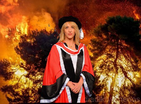 'Thanks to the Essex experience I worked out the proper political and analytical skills to understand(LOL) and, most importantly to act(LOL), in the service of my country(LOL)' - Rena Dourou new #honorarygraduate #essexgraduation #κολάζ #Πυρκαγια #Ματι