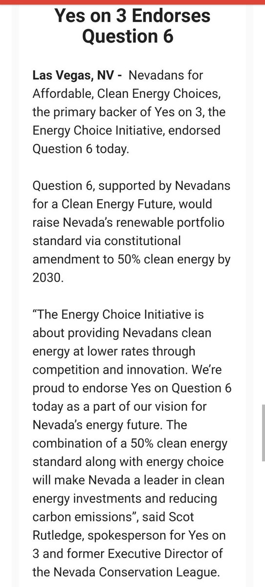 Riley Snyder On Twitter Yesquestion3 Endorses Question 6 Ballot Measure Calling For 50 Renewable Portfolio Standard By 2030