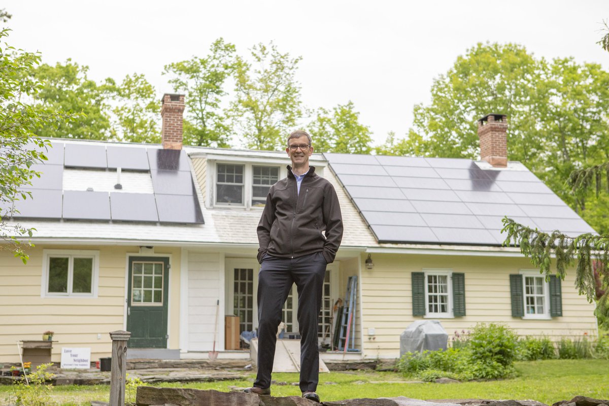 Russell is driving on sunshine! He is one of our earliest solar adopters from way back in 2006. Committed to a healthy environment, Russell recently expanded his system to power his electric car. For more solar stories and <a href="/suncommon/">SunCommon</a> news, follow us here: x.com/suncommon