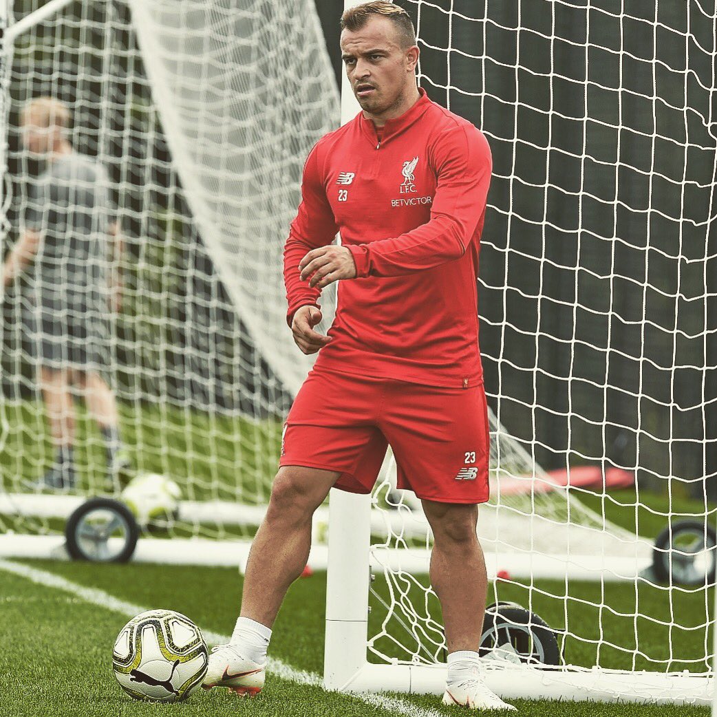 First training with the Reds!🔴👌🏽💪🏾 #XS23#usaTour#YNWA @LFC