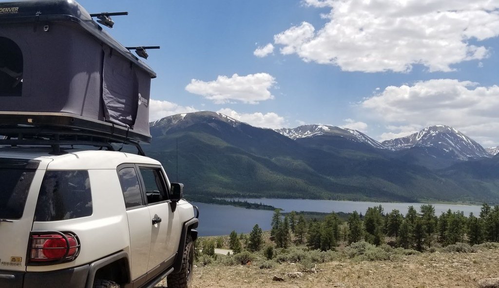 'We pulled up to the area and wow... lake front view!' - vanimalhttps://freecampsites.net/twin-lakes-area-north/ #leadville #rockymountainhigh #colorado #colorfulcolorado #coloradocamping  #wildplaces #yourpubliclands #freecamping #boondocking #roadlife #vanlife #rvlifestyle