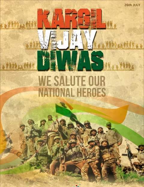 TheLaxmiS's tweet image. #KargilVijayDiwas 1999 में आज ही के दिन भारतीय जवानों ने पाकिस्तान को धूल चटाकर करगिल को फिर से अपने क़ब्ज़े में लिया था। करगिल युद्ध में विजय की 19वीं वर्षगांठ के मौक़े पर राष्ट्र के लिए बलिदान देने वाले शहीदों को श्रद्धांजली अर्पित करते हुए प्रणाम करती हूँ |
#KargilVictory