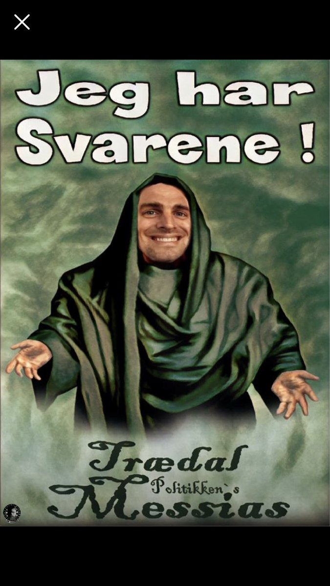 Vi må alle tilbe den grønne guden Trædal 😂