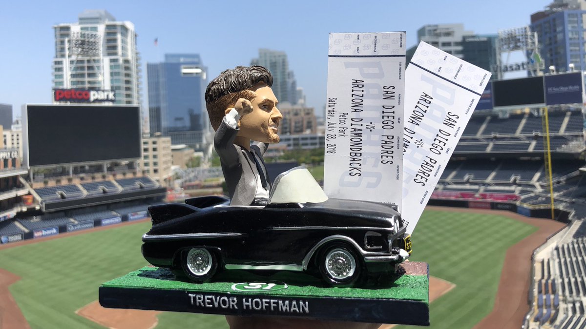 Padres's tweet photo. Cruise into @PetcoPark this Saturday!

RETWEET to enter to win 2️⃣ game tickets for July 28 vs. ARI—@THoffman51 No. 51 retirement bobbleheads included👇 https://t.co/ckWZ25hg6T
