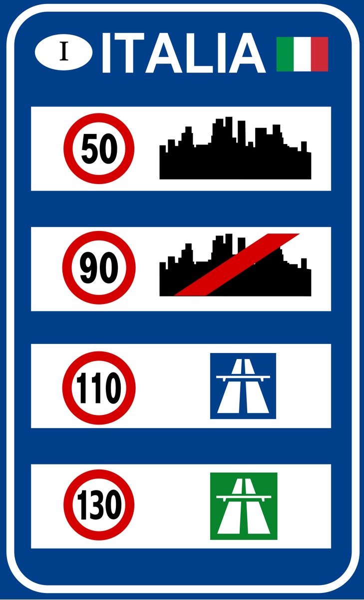 I know I'll be the only one following speed limits around here, but that's such an handy summary. #Italy #printout
