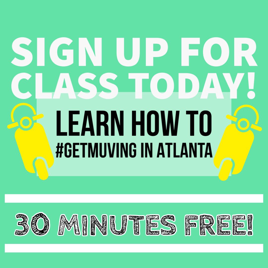 MuvingUSA's tweet photo. Sign up for Muving demo day this Saturday, July 28th at @twistnscoot in Atlanta, Ga from 10-1PM. Ride a Scooter and #getmuving. First 50 riders get 30 minutes free! Link: https://t.co/yQHL0rAhlZ 
#electricscooter #rideatlanta #muvingusa #seeatlanta #atl https://t.co/JdFyilmDWW
