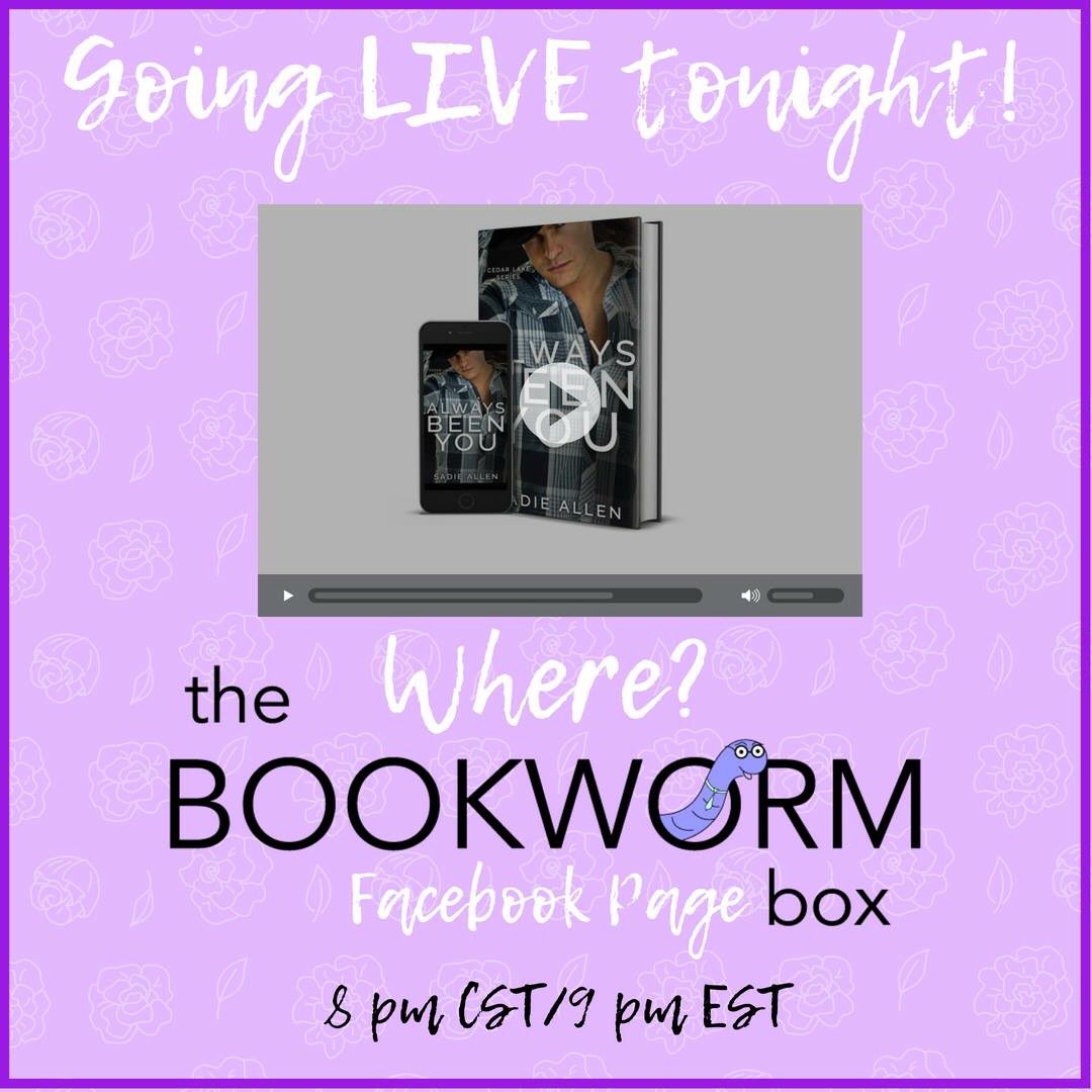 writersadie's tweet photo. I will be going LIVE at 8pm CST/9pm EST at @thebookwormbox Facebook page!
There will be awkwardness and giveaways so tune in! #author #facebook #thebookwormbox #facebooklive #authorlife #NewRelease https://t.co/Xik7fgtOcJ