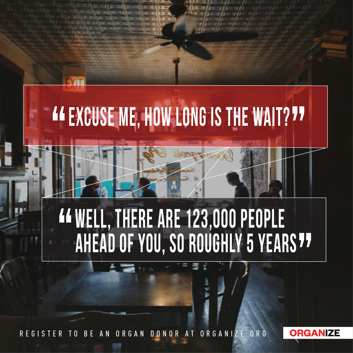Organ_ize's tweet photo. Patients could wait for a new organ for years—that’s way too long. Become an #OrganDonor today! https://t.co/ld4J7KOSUg https://t.co/ooLi5tgphS