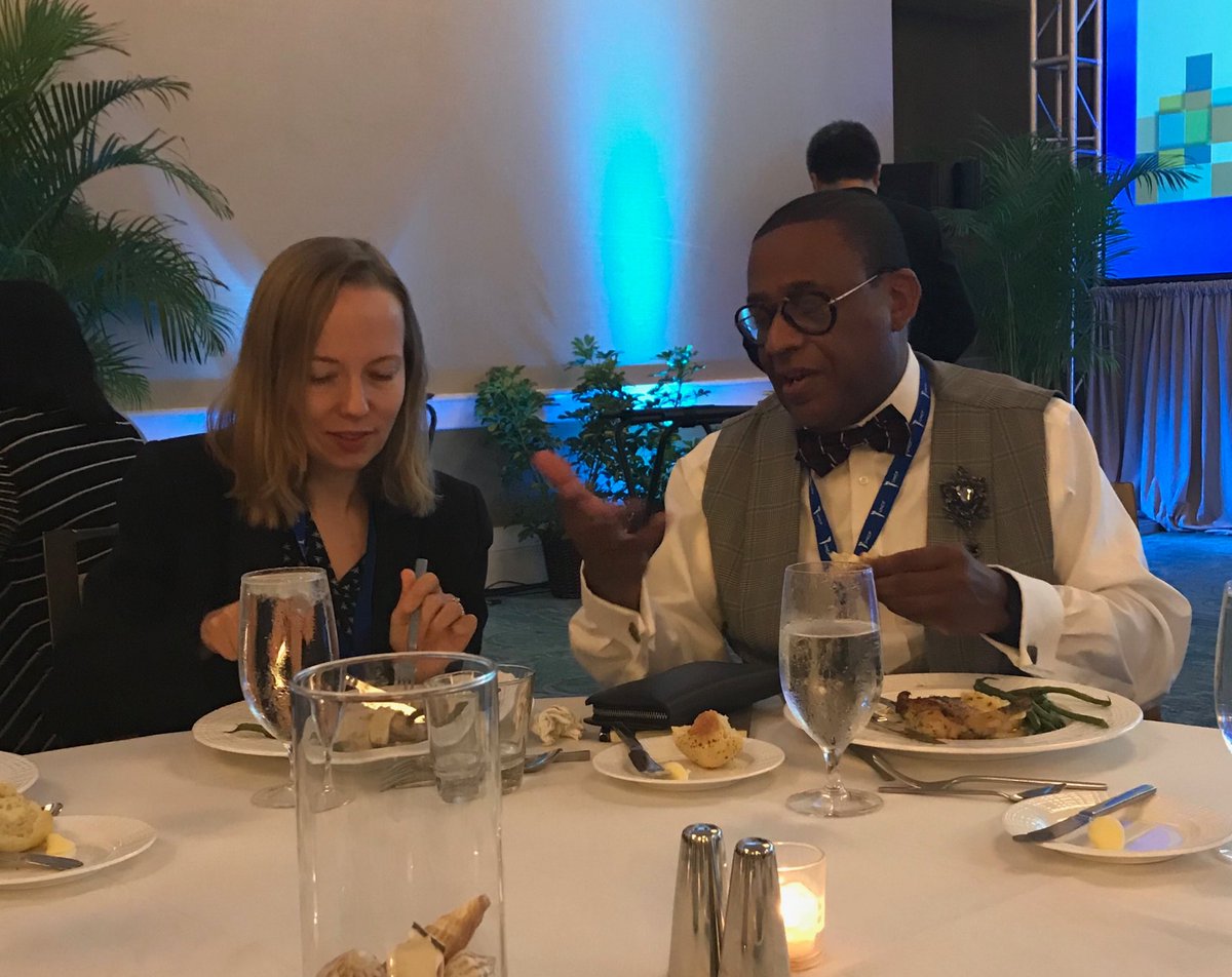 mnburnett's tweet photo. Dinner opens days of #purposefuldisruption at #UNCFCPI Convening. https://t.co/n4oLVYyRyW