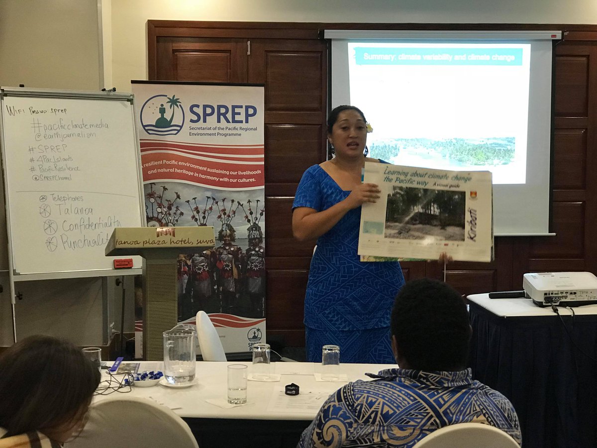 LiceMovono's tweet photo. #PacificMarineClimateChangeReportCard - a summary of #ClimateScience info by @SprepChannel should provide #PacificJournalists and #PacificClimateMedia with important updated #data to enhance #environmentreporting. #MediaWorkshop @earthjournalism #SPREP @COP23 and @PacIsNewsAssn https://t.co/lQr4kKghLh