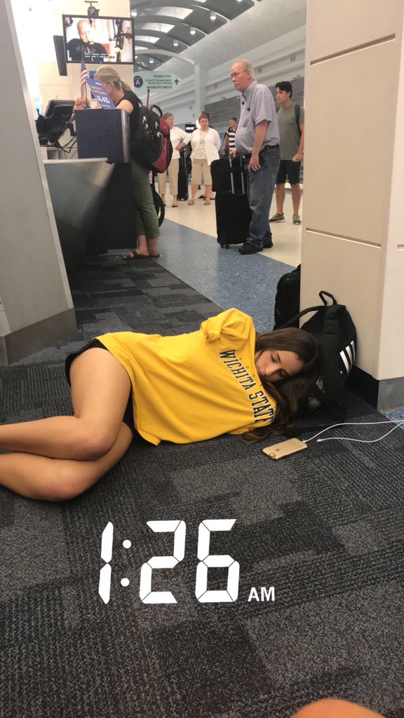 TamiCleary1's tweet photo. That was a crazy, long, sleepless night. Then, who knew we’d end up in Nashville!  Finally touched down in Orlando....now let’s play ball! #txfirebasketball #primeshowcase #orlando #adidasgauntletnationals #atlanta https://t.co/upvN5gfXfK