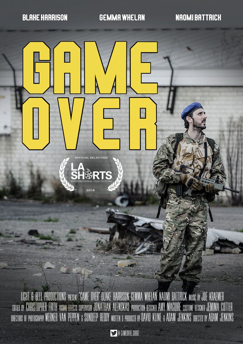 Game Over has been officially selected for the LA Shorts International Film Festival. It will have its world premiere next Tues 31 July at the festival.