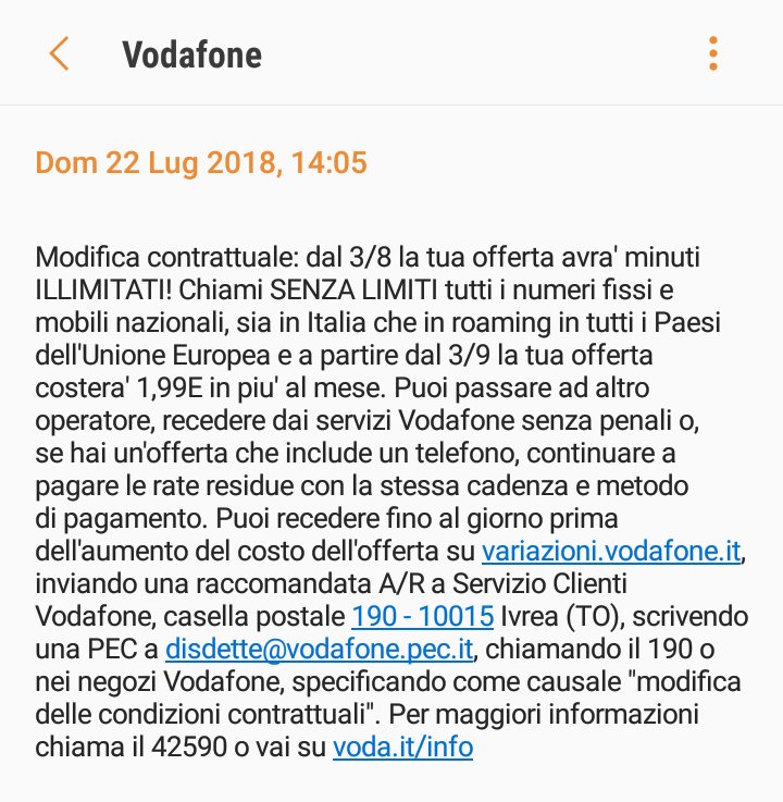 EnnioCalabro's tweet photo. Carissima #Vodafone... due aumenti in tre mesi e nemmeno una parola di spiegazione? Vorrei una spiegazione seria e non la solita manfrina burocratese!!! Serietà: ZERO. Cura del #cliente: ZERO. https://t.co/yQIjMjaYD2
