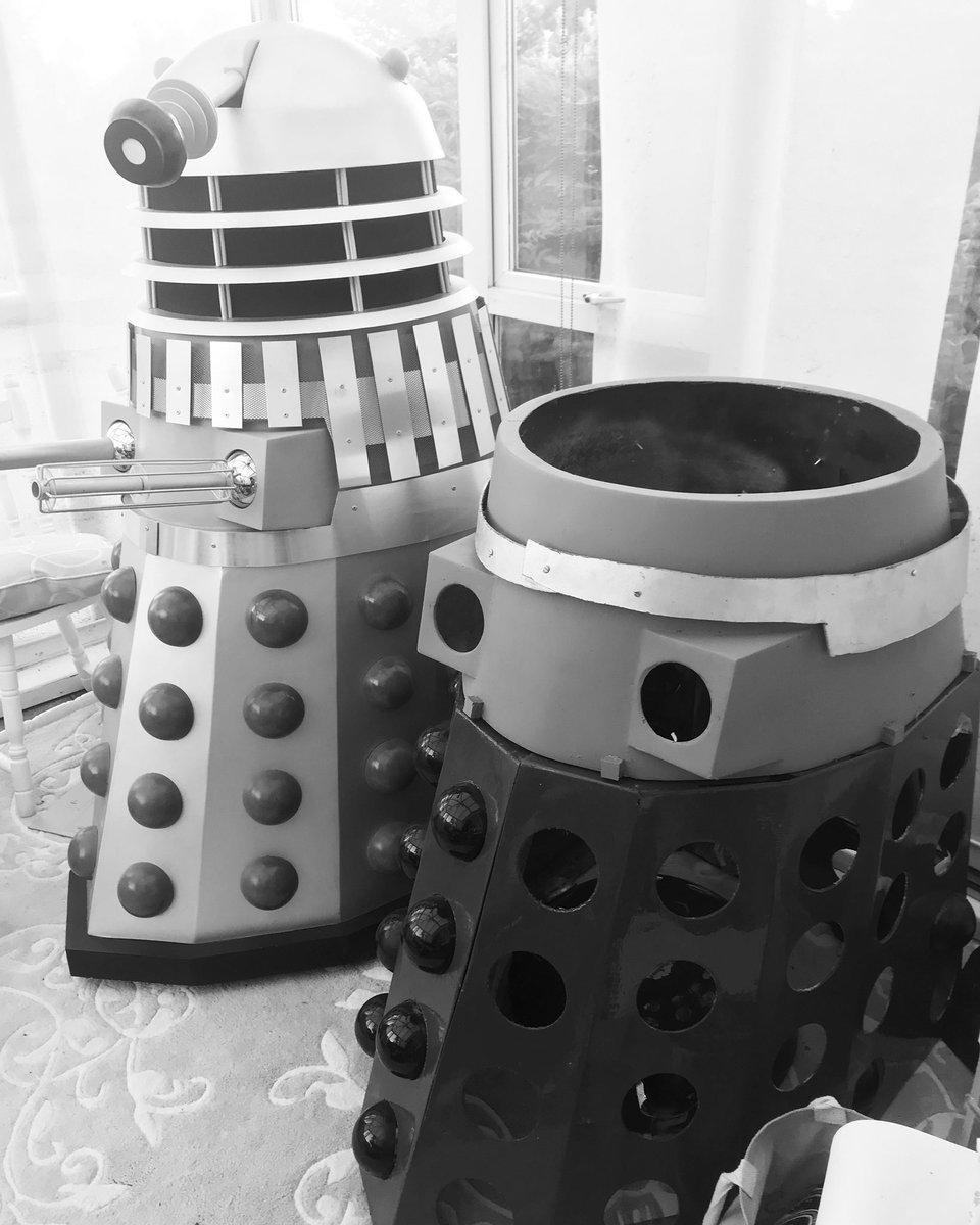 Two and a half Daleks! The WIP will become a Supreme one day.. so many #summerprojects so little time! #dalek #diy #summerproject